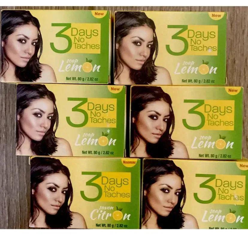 3 DAYS NO TACHES LEMON SOAP (PACK OF 6) ✅ - Miami beauty1