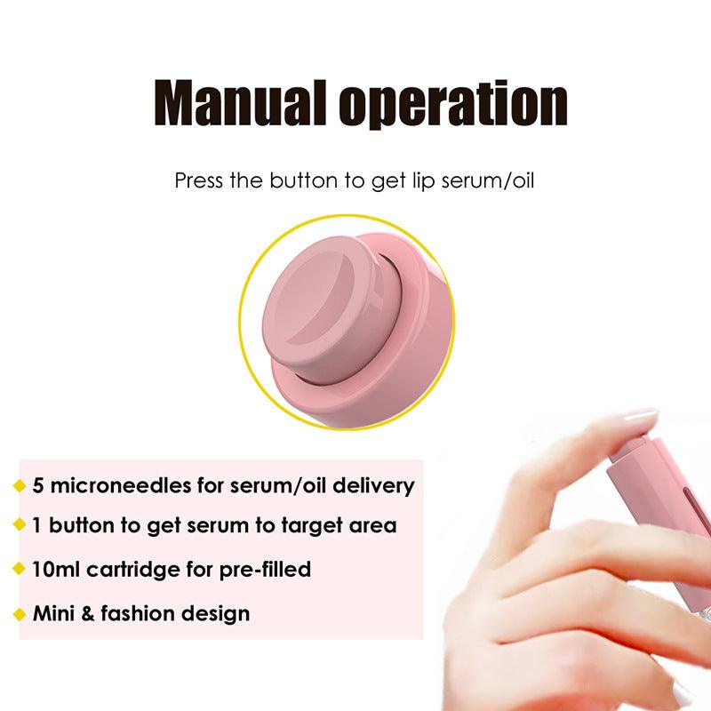 3 In 1 Lip Care Roller Needle Roller Lip Roller Beard Growth Roller Beard Hair Growth Roller Beard Treatment & Serum Applicant - Miami beauty1