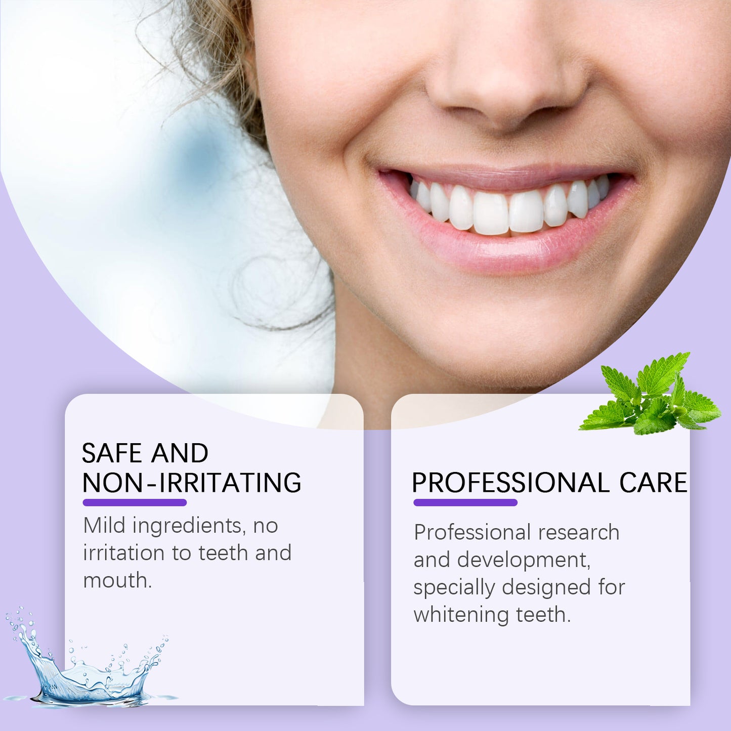 Purple Toned Teeth Set Clean Teeth Fresh Breath Care Mouth Clean Mouth Care