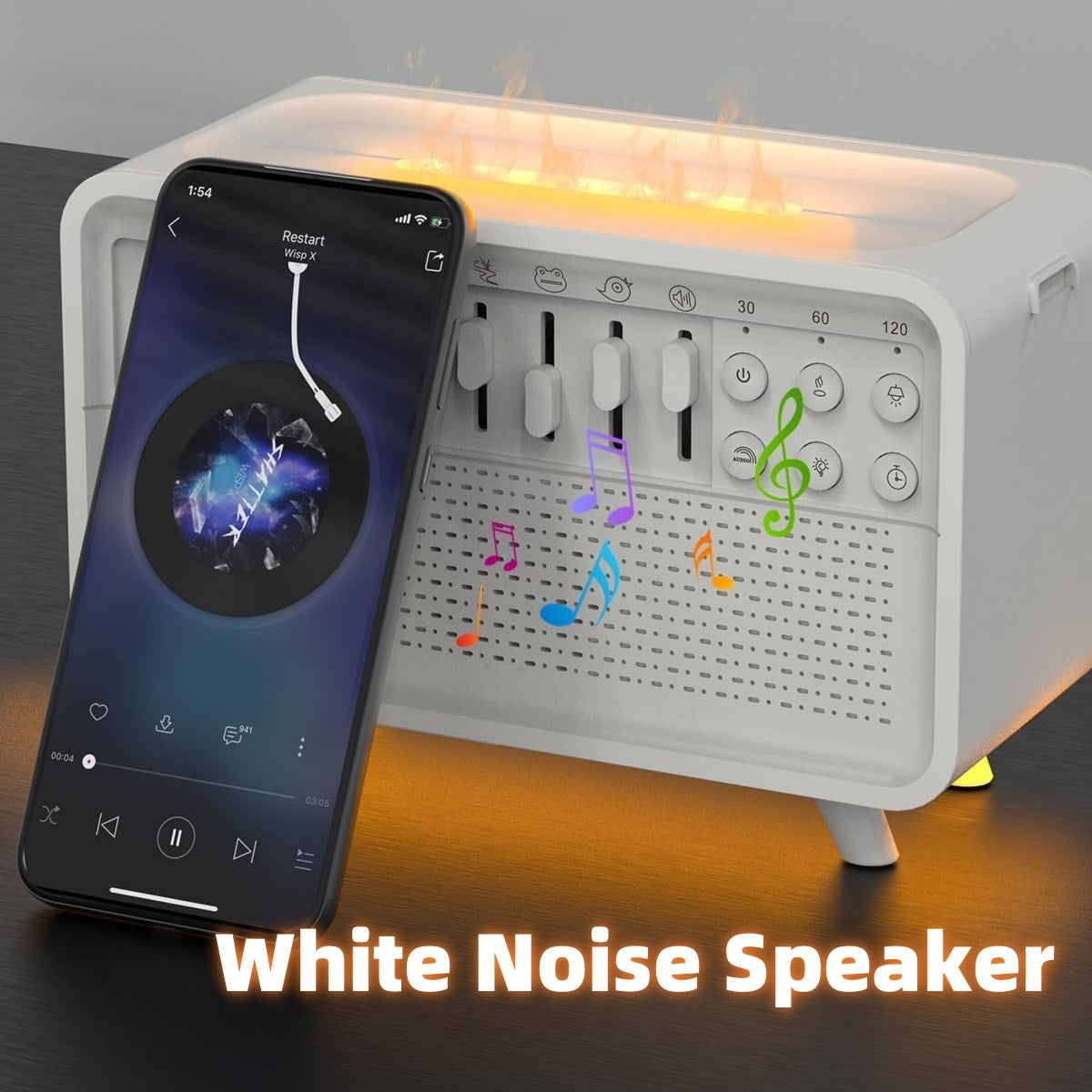 3 In 1 Bluetooth Speaker White Noise Sleep Night Light Humidifier All-in-one Machine Free Combination Of 8 Group Nature Sound Free Shipping