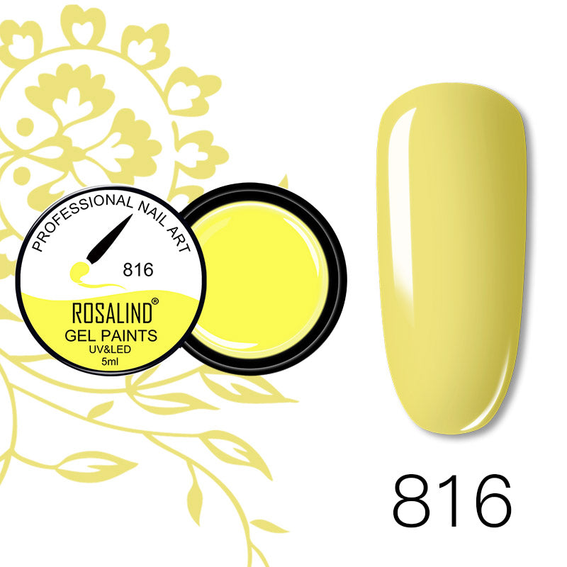 ROSALIND Spider Poly Nail Gel Varnishe Painting Diamond Platinum Sequin Gel Nail Polish For Nail Art Design Rainbow Base Top 5ML - Miami beauty1