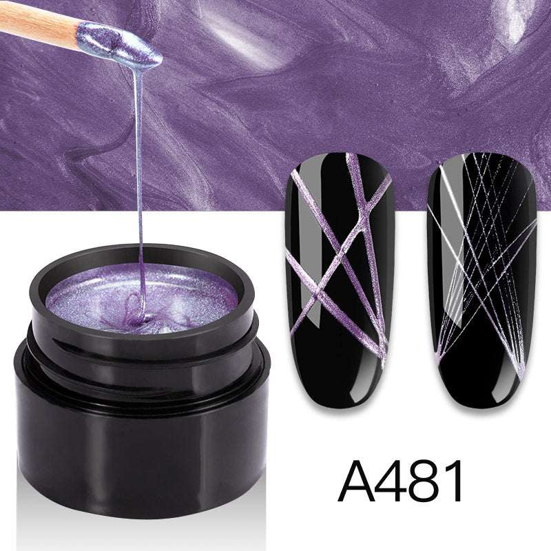ROSALIND Spider Poly Nail Gel Varnishe Painting Diamond Platinum Sequin Gel Nail Polish For Nail Art Design Rainbow Base Top 5ML - Miami beauty1