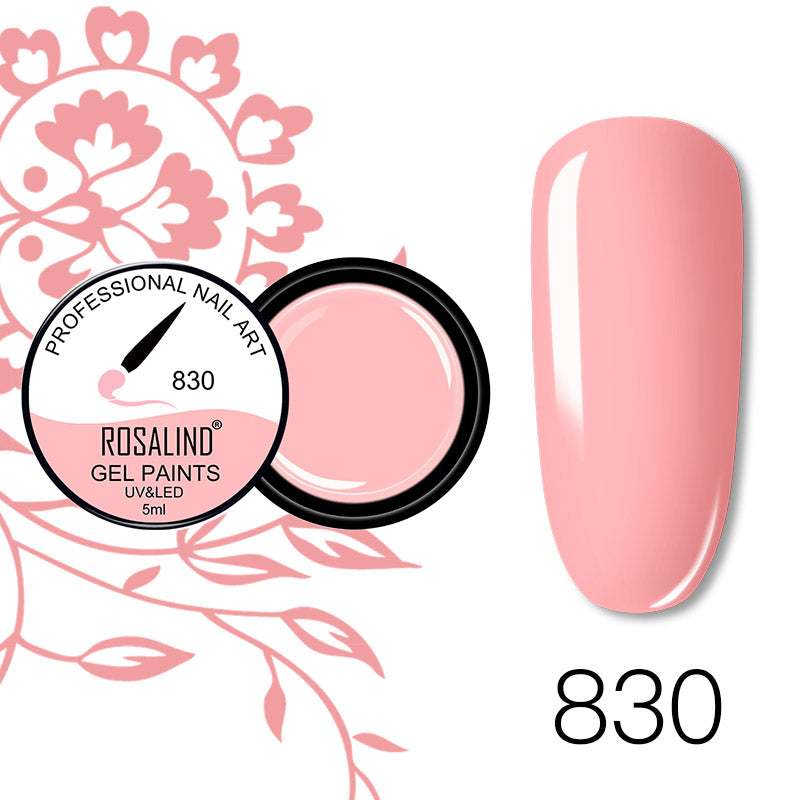 ROSALIND Spider Poly Nail Gel Varnishe Painting Diamond Platinum Sequin Gel Nail Polish For Nail Art Design Rainbow Base Top 5ML - Miami beauty1