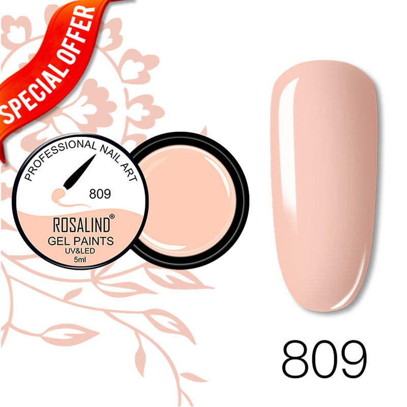 ROSALIND Spider Poly Nail Gel Varnishe Painting Diamond Platinum Sequin Gel Nail Polish For Nail Art Design Rainbow Base Top 5ML - Miami beauty1