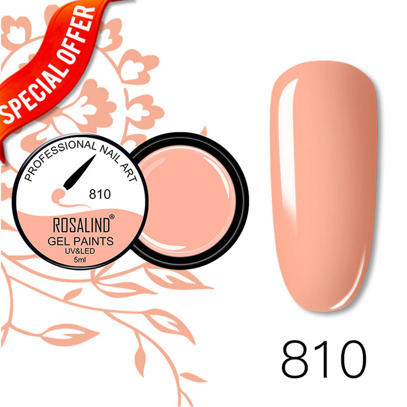 ROSALIND Spider Poly Nail Gel Varnishe Painting Diamond Platinum Sequin Gel Nail Polish For Nail Art Design Rainbow Base Top 5ML - Miami beauty1