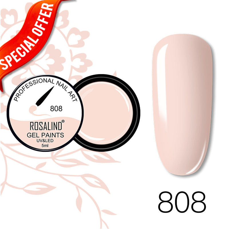 ROSALIND Spider Poly Nail Gel Varnishe Painting Diamond Platinum Sequin Gel Nail Polish For Nail Art Design Rainbow Base Top 5ML - Miami beauty1