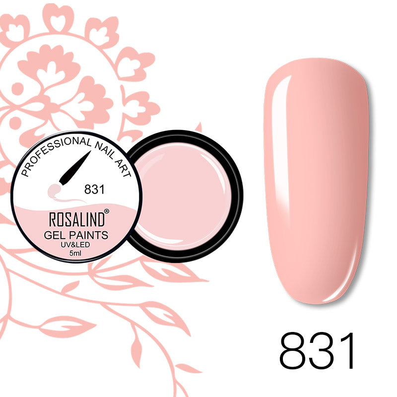 ROSALIND Spider Poly Nail Gel Varnishe Painting Diamond Platinum Sequin Gel Nail Polish For Nail Art Design Rainbow Base Top 5ML - Miami beauty1