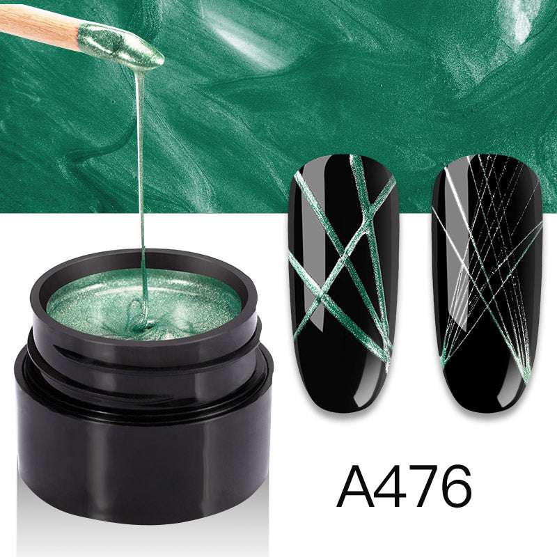 ROSALIND Spider Poly Nail Gel Varnishe Painting Diamond Platinum Sequin Gel Nail Polish For Nail Art Design Rainbow Base Top 5ML - Miami beauty1