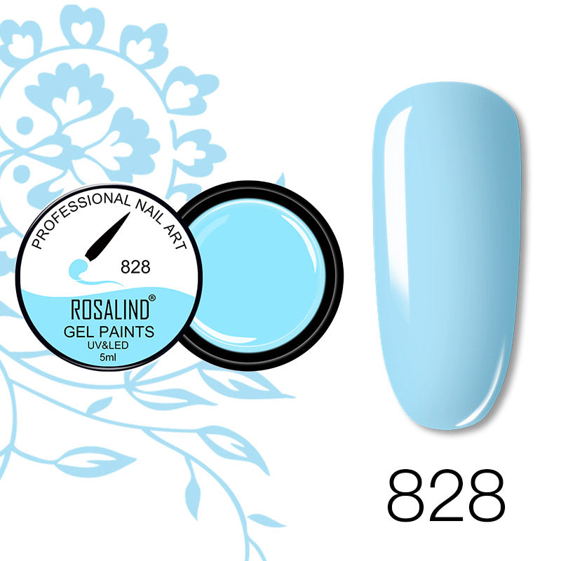 ROSALIND Spider Poly Nail Gel Varnishe Painting Diamond Platinum Sequin Gel Nail Polish For Nail Art Design Rainbow Base Top 5ML - Miami beauty1