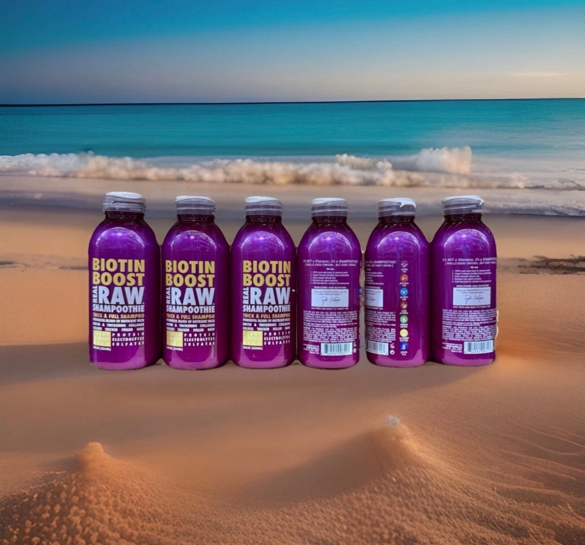 Biotin Boost Real Raw Smoothie Thick & Full Shampoo 6 Packs - 12 oz Each✅
