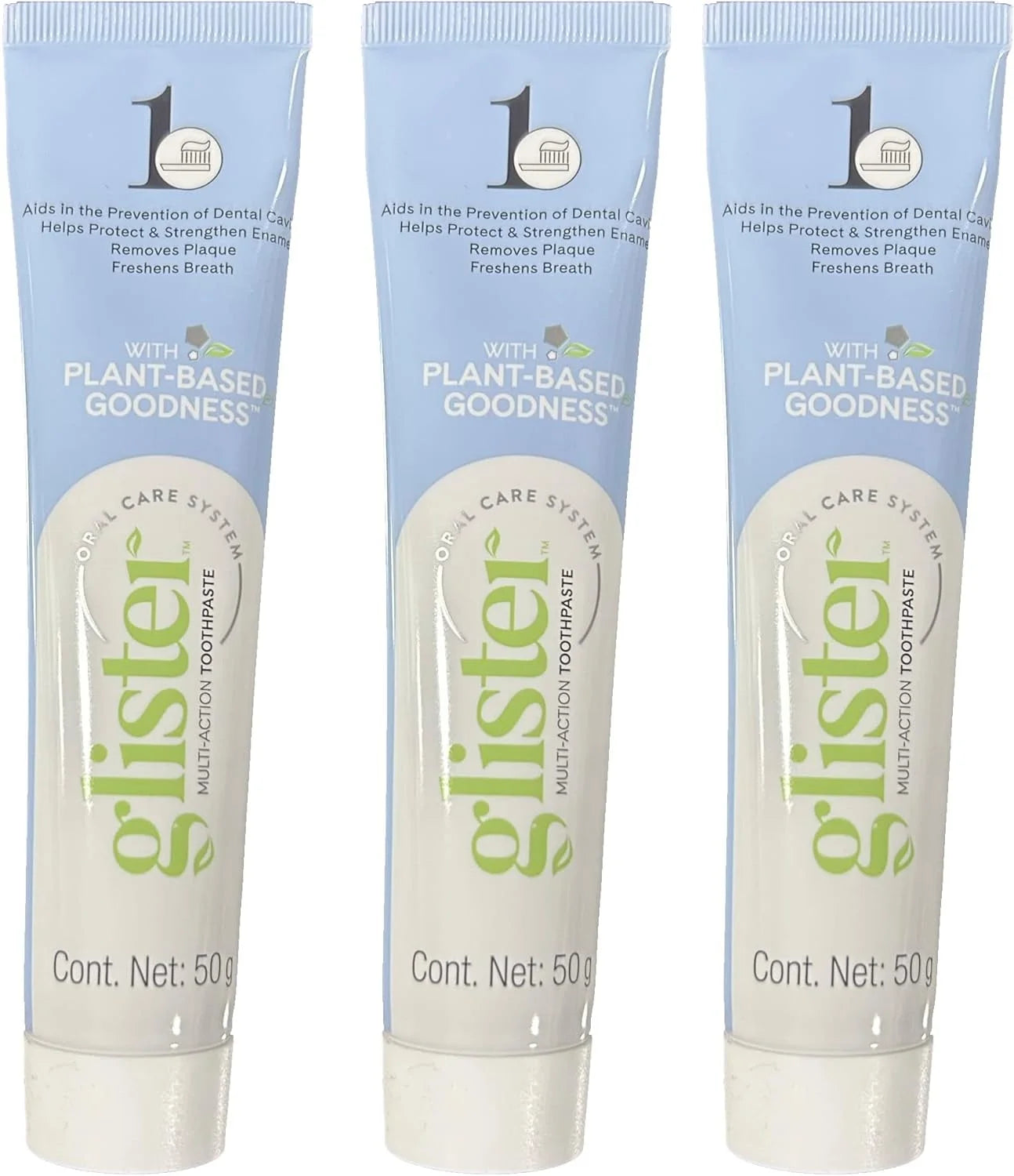 Glister Multi-Action Fluoride Toothpaste 50g - 1.76 Ounce. (3-Pack)