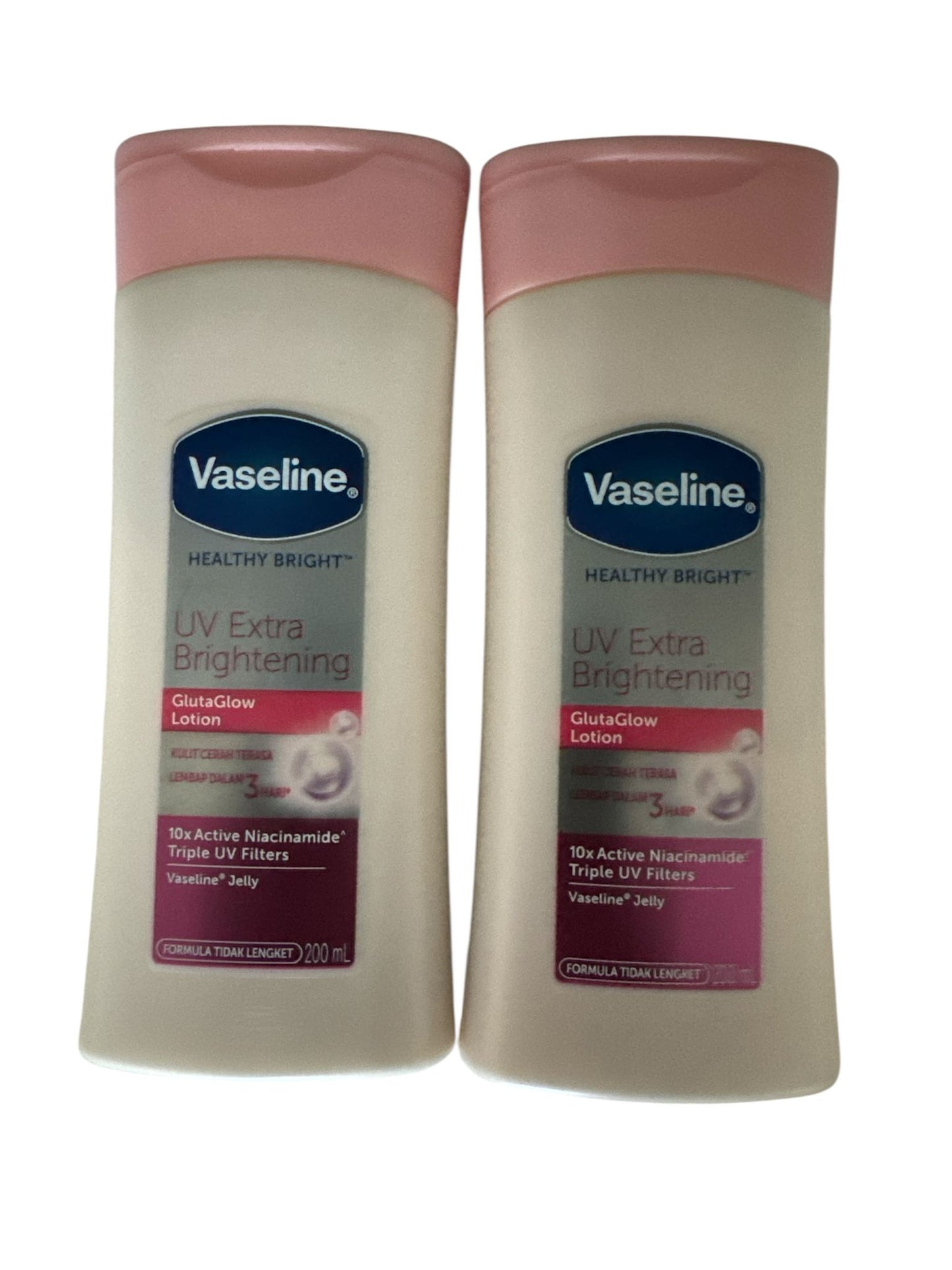 Vaseline Healthy UV EXTRA Brightening GlutaGlow Lotion 2 Packs 200 Ml Each✅