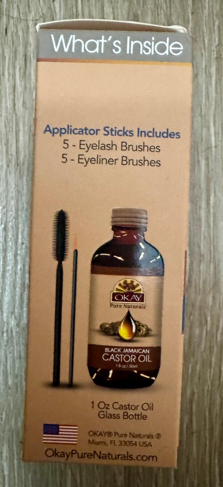 BLACK JAMAIACAN CASTOR OIL FOR LONGER EYELASHES RICH IN VITAMINS MADE IN USA