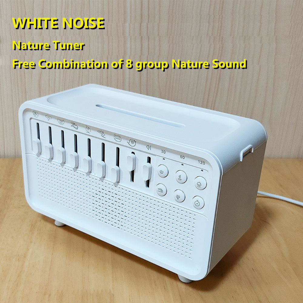 3 In 1 Bluetooth Speaker White Noise Sleep Night Light Humidifier All-in-one Machine Free Combination Of 8 Group Nature Sound Free Shipping