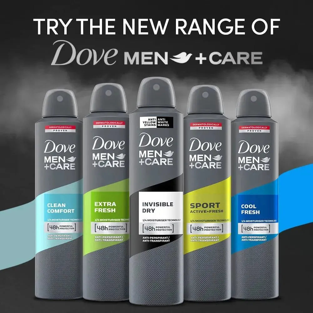 Dove Men + Care Invisible Dry Anti Yellow Stains&white MarkS 48hrs 250ML 2bottles - Miami beauty1
