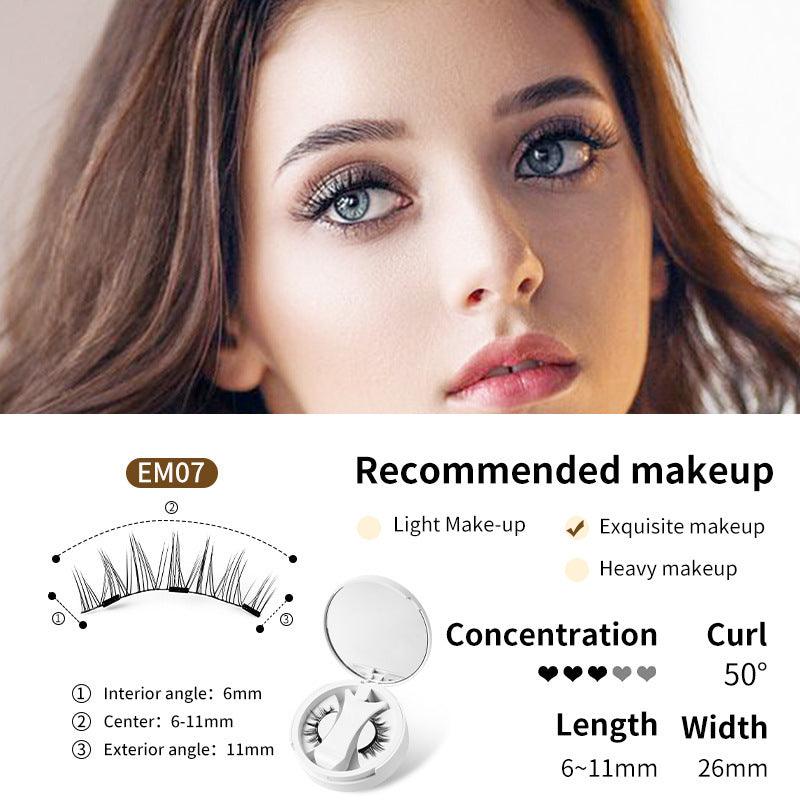 Eyelashes Integrated Storage Box Glue-free Magnet False Eyelashes Natural Makeup Tools With Applicater - Miami beauty1