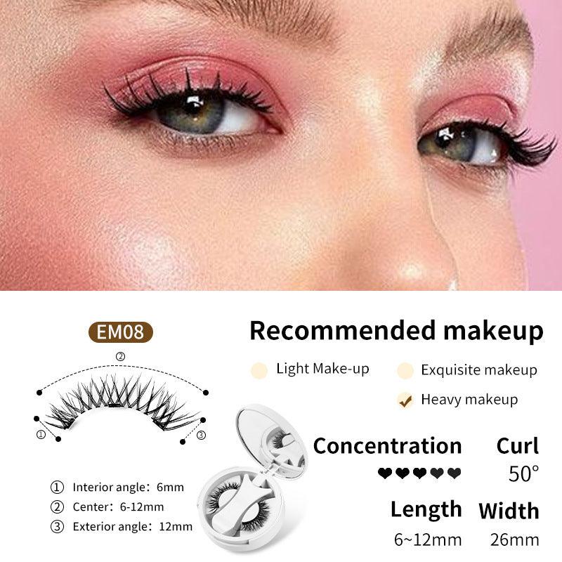 Eyelashes Integrated Storage Box Glue-free Magnet False Eyelashes Natural Makeup Tools With Applicater - Miami beauty1