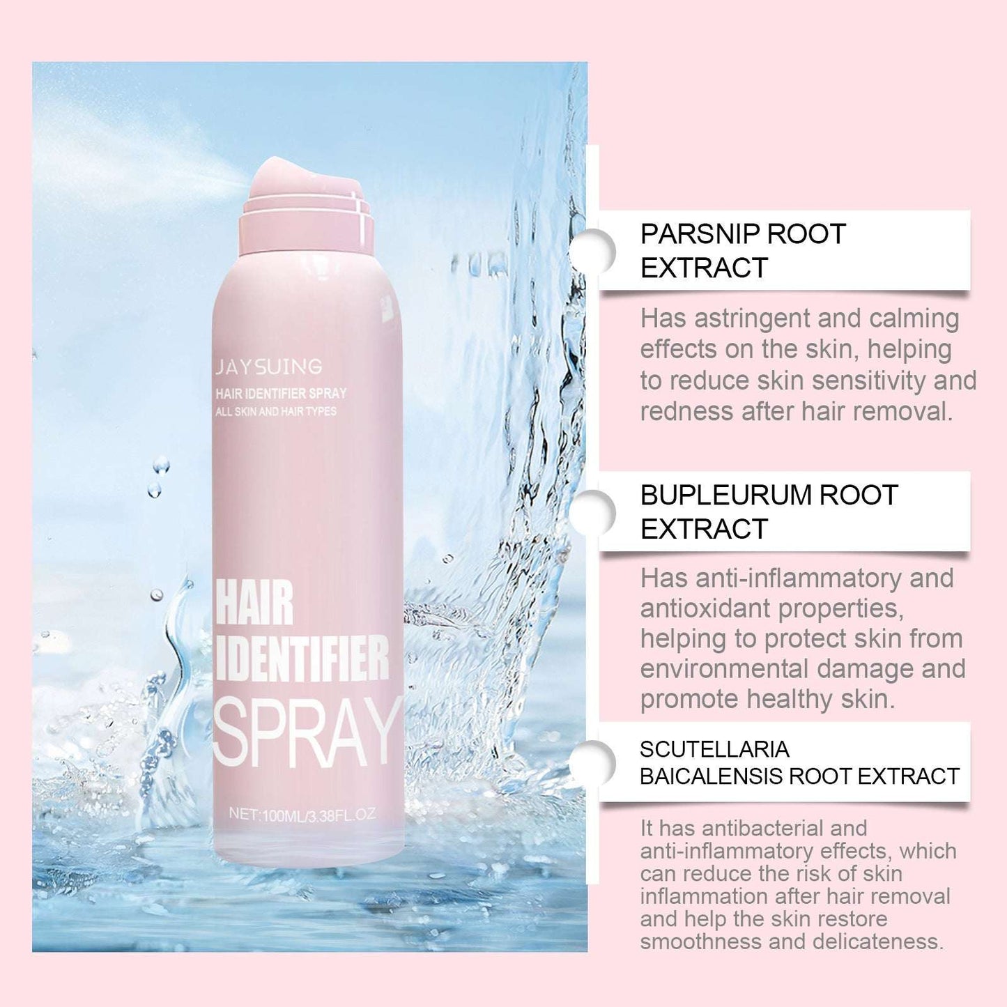 Hair Identifier Spray Set For Face Shaving Moisturizing Dermaplaner Spray For Face Shaving Skin Care - Miami beauty1