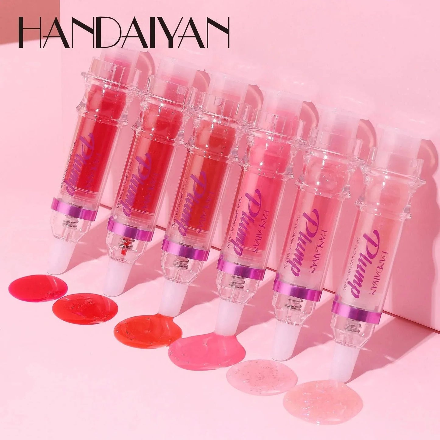 HANDAIYAN PLUMP & POUT Lip Plumping Booster Gloss, High Shine for Plumper Looking Lips,Extreme Shine Crystal Volume Lip Oil - Miami beauty1