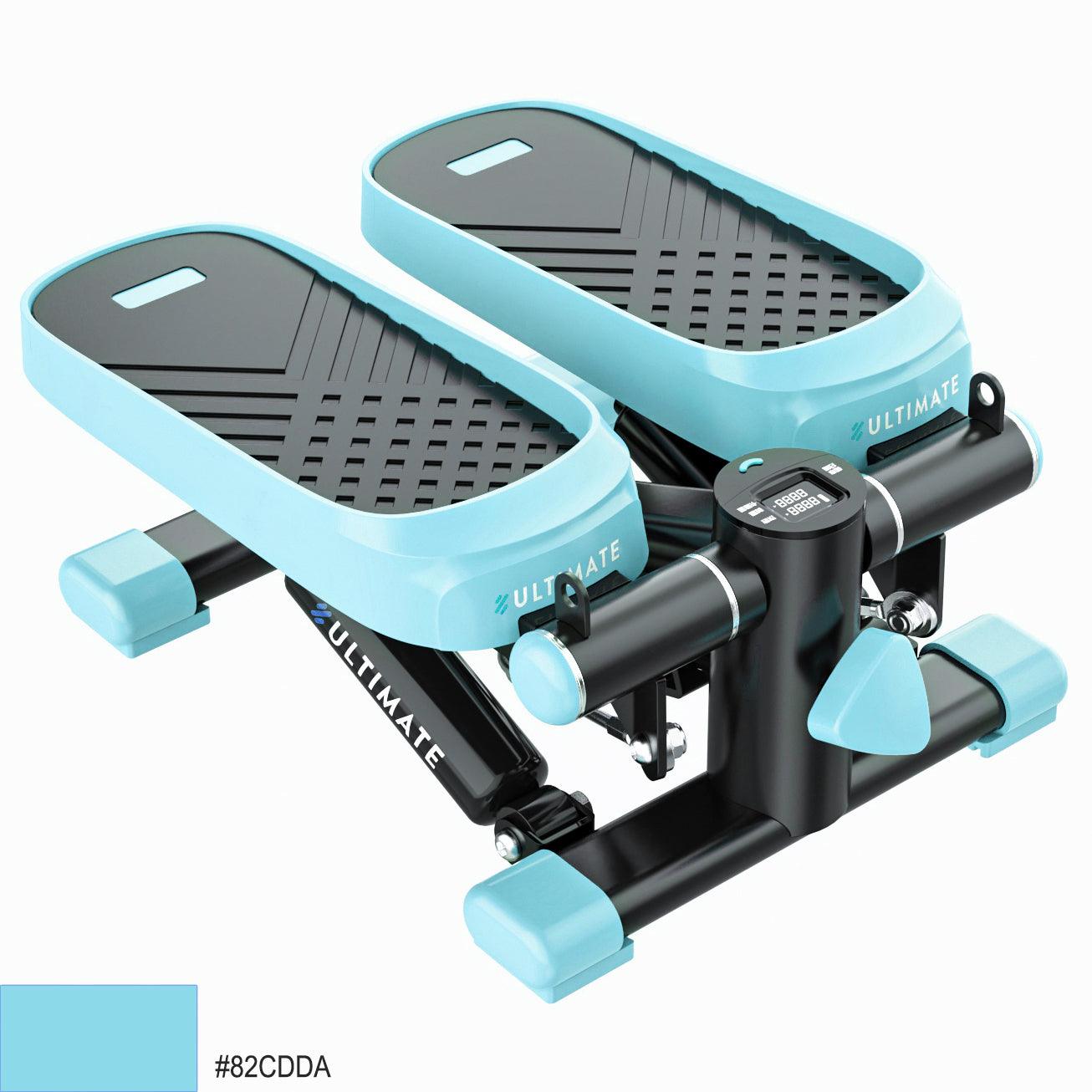 Home Office Exercise 330LBS Capacity Mini Stepper with Resistance Bands and LCD Monitor ,blue - Miami beauty1