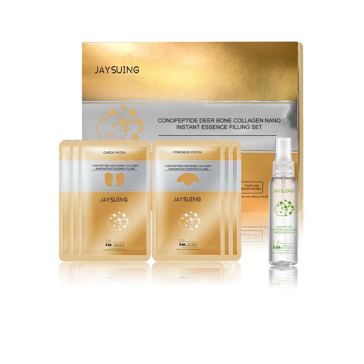 Jaysuing Taro Peptide Deer Collagen Extracts Set Fades Fine Lines, Prevents Aging, Moisturizes & Firms Facial Skin - Miami beauty1
