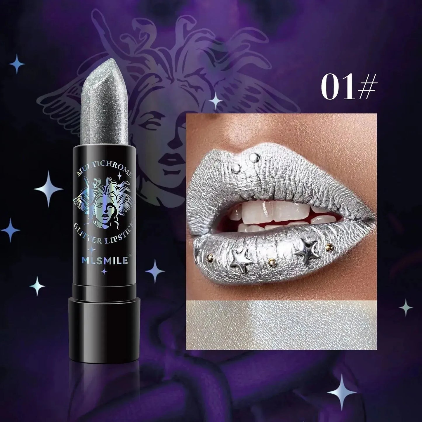Ladies Pearl Sparkly Christmas Lipstick - Miami beauty1