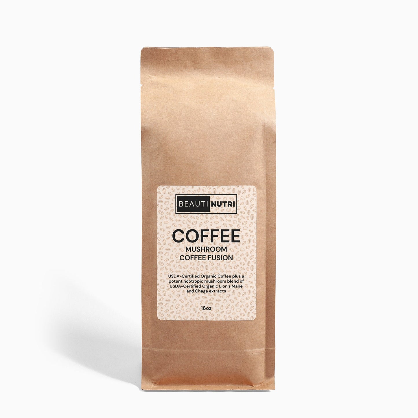 Mushroom Coffee Fusion - Lion’s Mane & Chaga 16oz - Miami beauty1