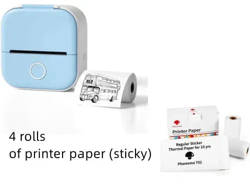 Portable Mini Thermal Label Printer Home Photo Printer Student Wrong Question Printer Bluetooth Mini Label Printer Price Tag - Miami beauty1