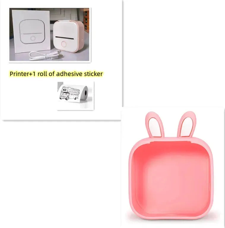 Portable Mini Thermal Label Printer Home Photo Printer Student Wrong Question Printer Bluetooth Mini Label Printer Price Tag - Miami beauty1