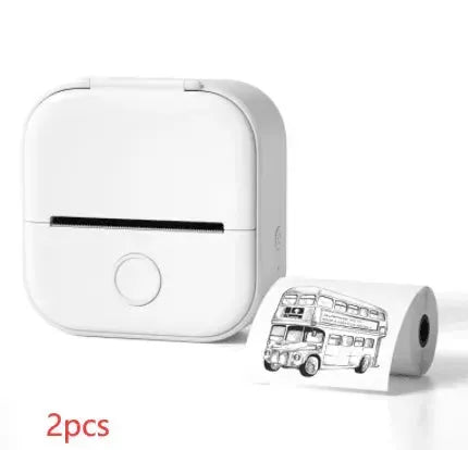 Portable Mini Thermal Label Printer Home Photo Printer Student Wrong Question Printer Bluetooth Mini Label Printer Price Tag - Miami beauty1