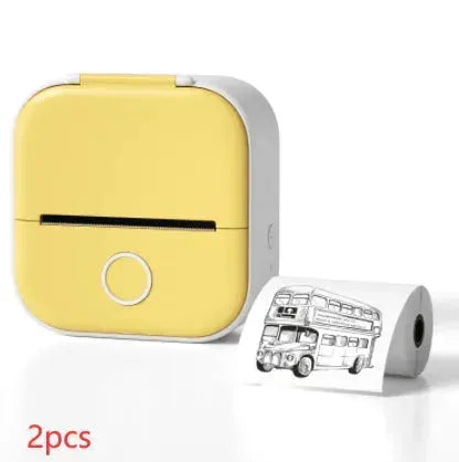 Portable Mini Thermal Label Printer Home Photo Printer Student Wrong Question Printer Bluetooth Mini Label Printer Price Tag - Miami beauty1
