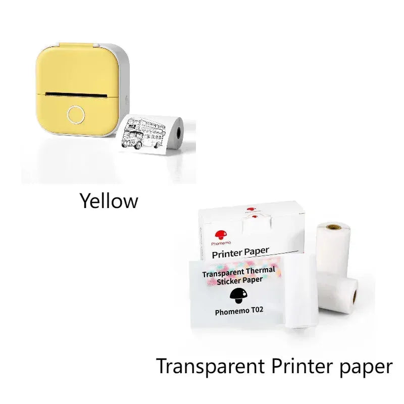 Portable Mini Thermal Label Printer Home Photo Printer Student Wrong Question Printer Bluetooth Mini Label Printer Price Tag - Miami beauty1