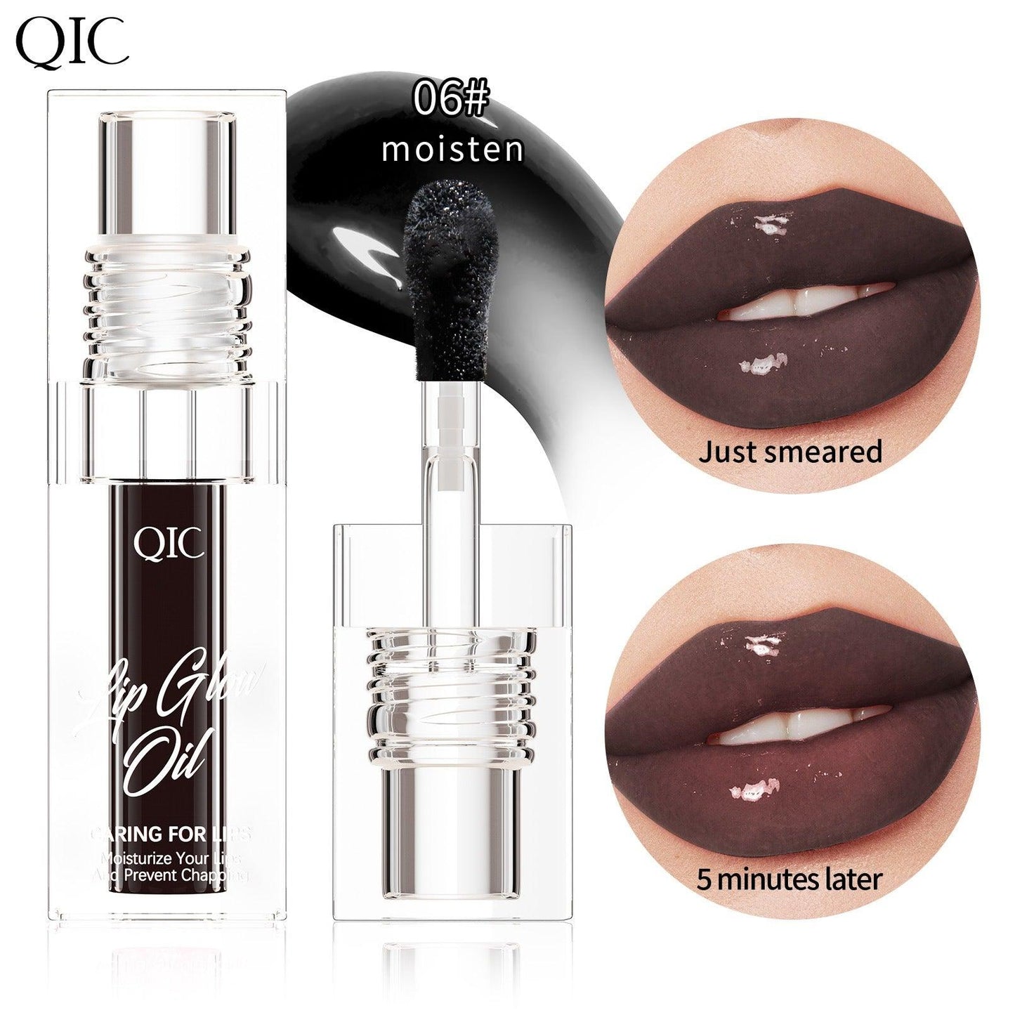 QIC color-changing lip gloss oil - Miami beauty1