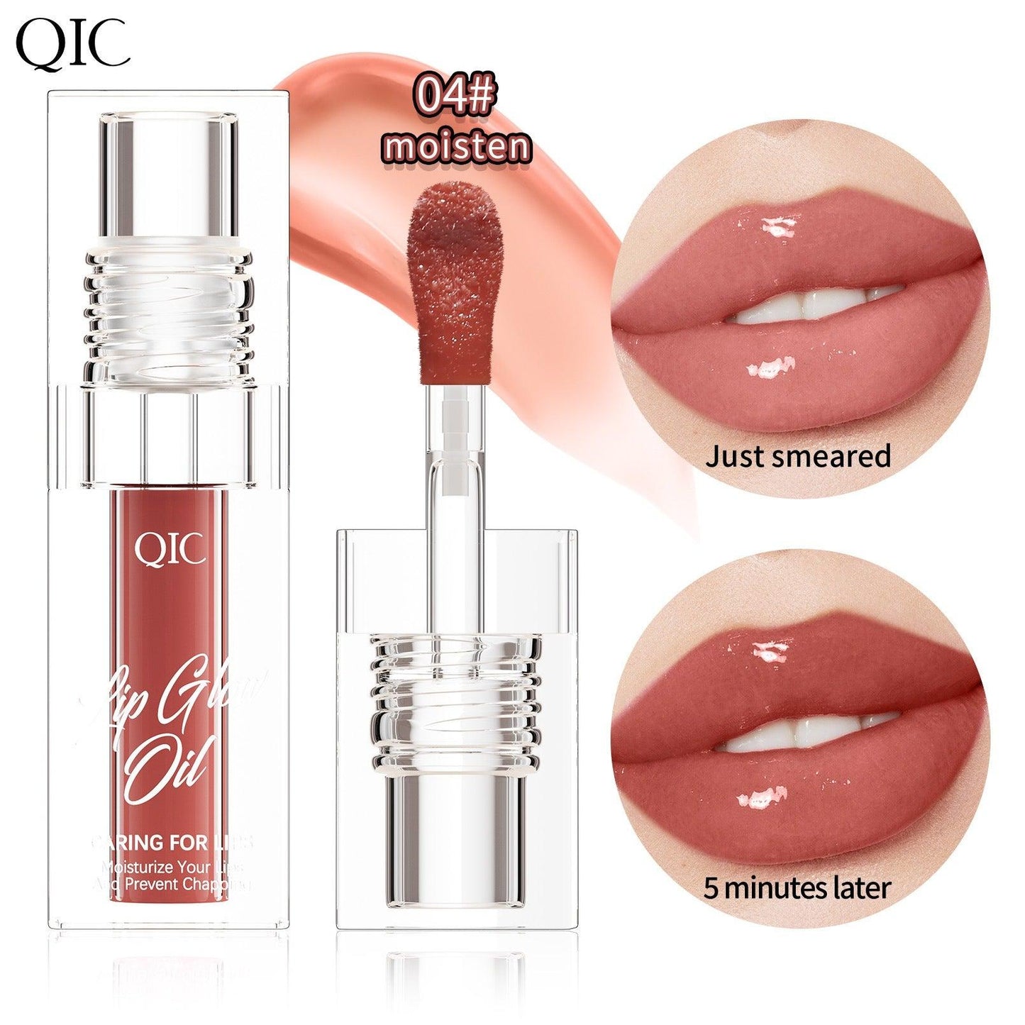 QIC color-changing lip gloss oil - Miami beauty1