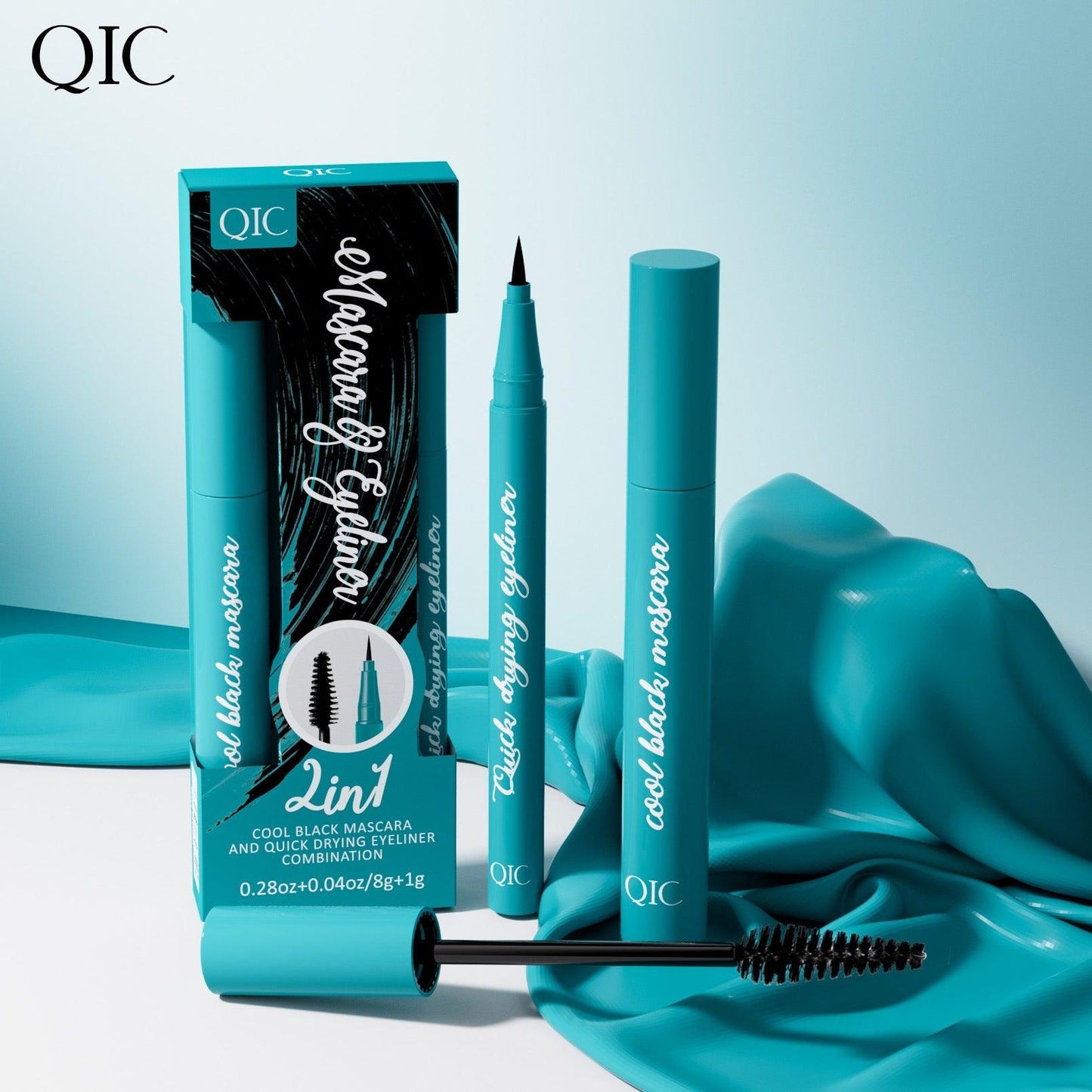 QIC Green Box 2in1 Eyeliner + Mascara Set - Miami beauty1
