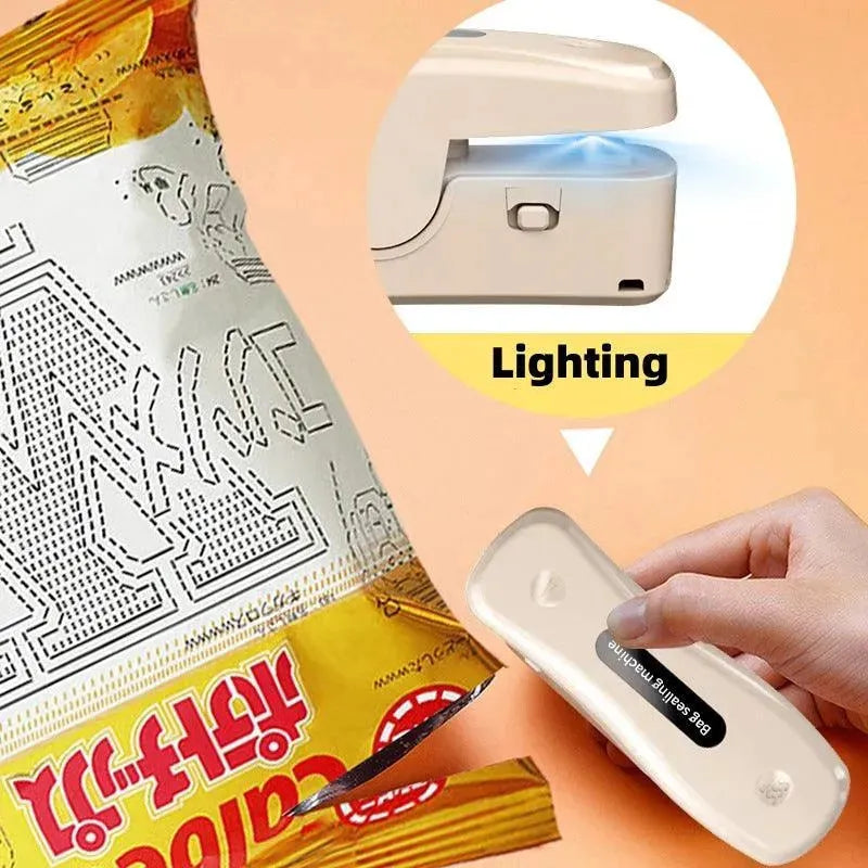 Rechargeable Small USB Mini Sealing Machine Portable Kitchen Gadgets - Miami beauty1