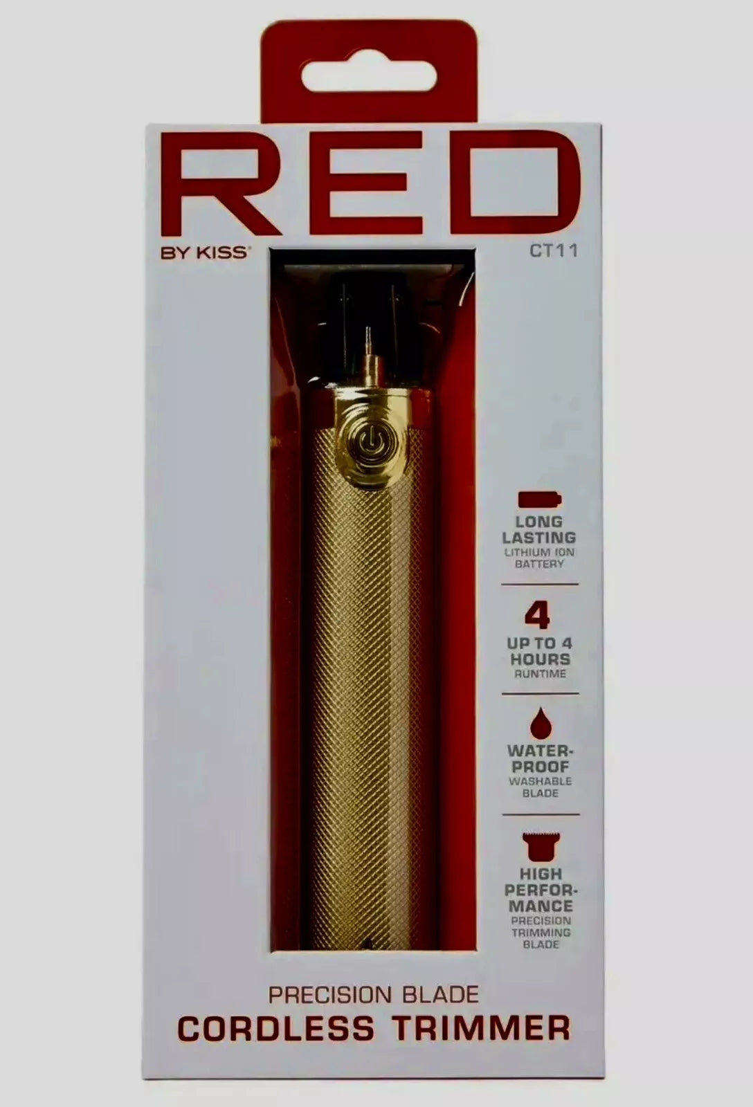 RED by Kiss Precision Blade Cordless Trimmer, Men's Grooming Kit Water 💦 Proof✅