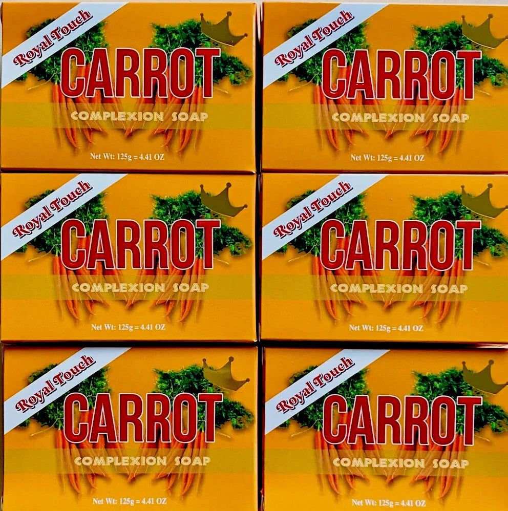 6-Pack ROYAL TOUCH CARROT COMPLEXION SOAP 4.41oz (125g)