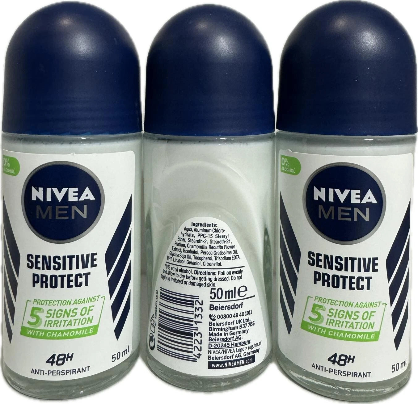 Nivea Men Sensitive Protect Original Roll-on Deodorant 48H 3 Bottles 50 Ml✅