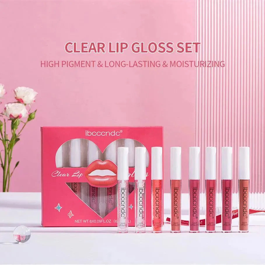 Transparent Lip Gloss Suit Liquid Lipstick - Miami beauty1