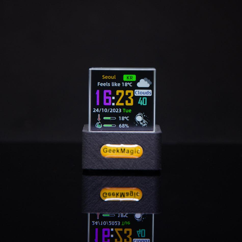 Trendy Mini Transparent WiFi Weather Clock Decoration Display - Miami beauty1