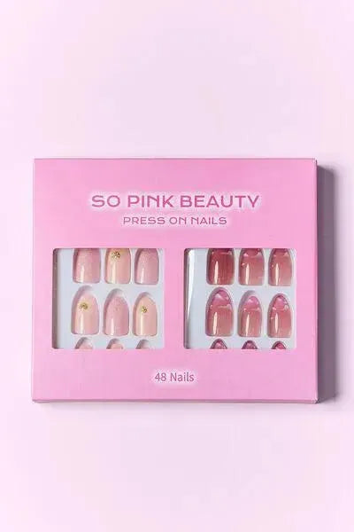 SO PINK BEAUTY Press On Nails 2 Packs - Miami beauty1