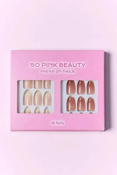 SO PINK BEAUTY Press On Nails 2 Packs - Miami beauty1