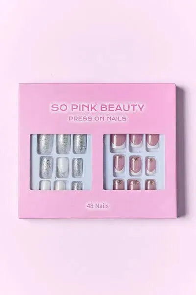 SO PINK BEAUTY Press On Nails 2 Packs - Miami beauty1
