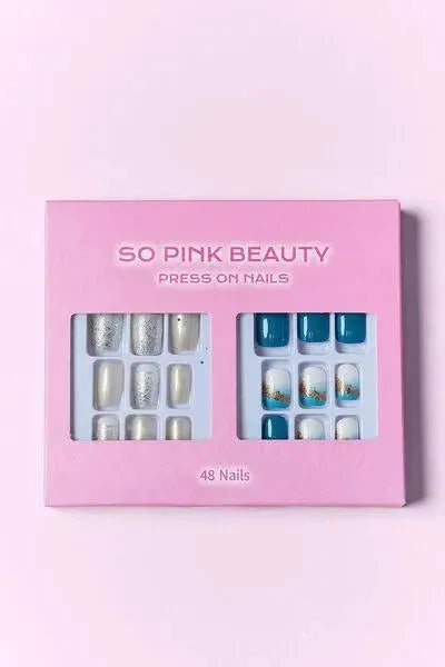 SO PINK BEAUTY Press On Nails 2 Packs - Miami beauty1