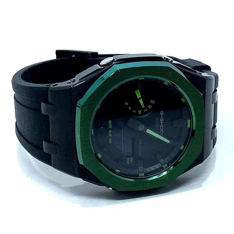 GShock GA2100/2110 Metal Watch Two-tone Green Hulk Case Bezel Strap for casio g shock GA2100 - Miami beauty1