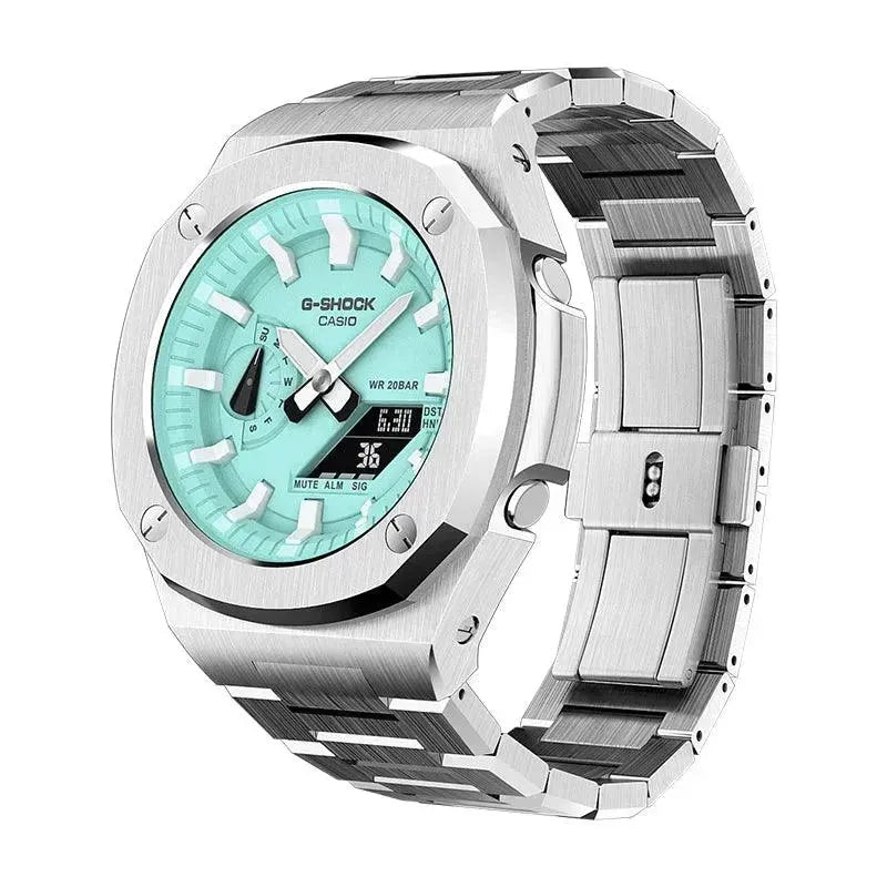 GShock GA2100/2110 Metal Watch Two-tone Green Hulk Case Bezel Strap for casio g shock GA2100 - Miami beauty1