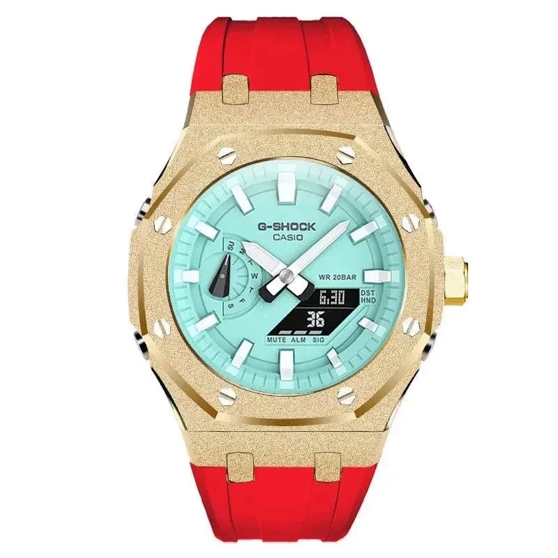 GShock GA2100/2110 Metal Watch Two-tone Green Hulk Case Bezel Strap for casio g shock GA2100 - Miami beauty1