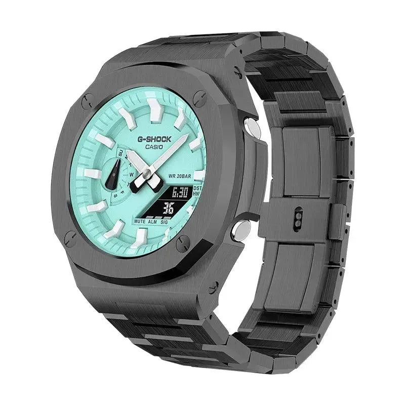 GShock GA2100/2110 Metal Watch Two-tone Green Hulk Case Bezel Strap for casio g shock GA2100 - Miami beauty1