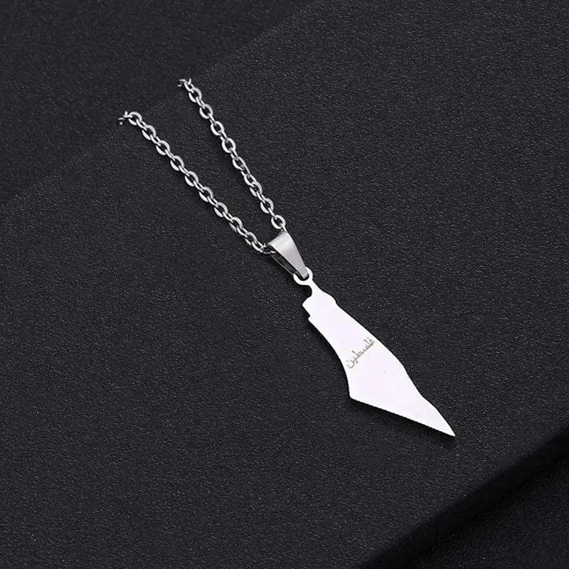 Pendant necklace Fashion geometric letters stainless steel collarbone chain women's jewelry - Miami beauty1